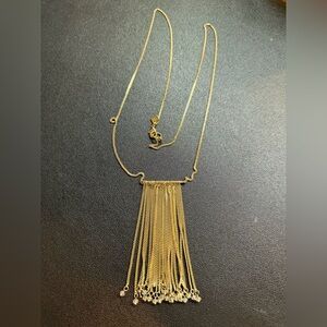 Banana Republic Elegant Gold Tassel Necklace